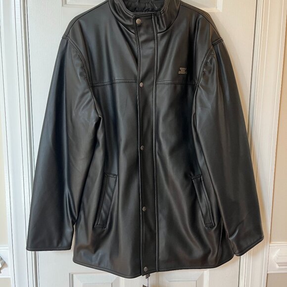 Bottega Italia Venezia Men’s Black Leather Zip / Snap Jacket ~ SIZE XL ~ NWT - Picture 1 of 12